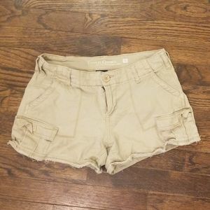Faded Glory Khaki Cargo Cutoffs Shorts